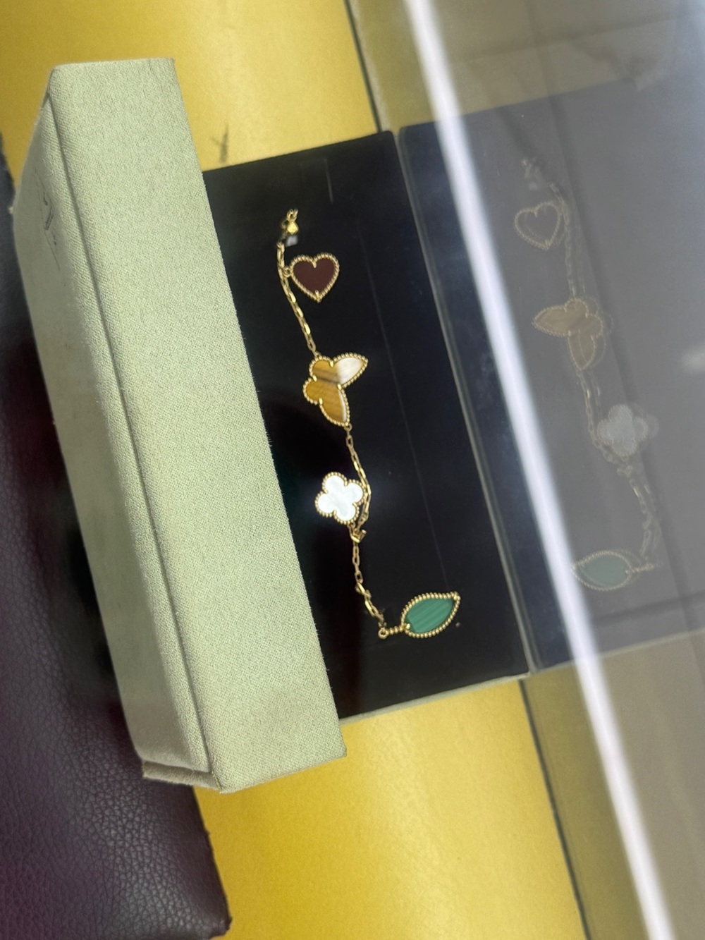 USED Lucky Alhambra Bracelet 4 motifs Van Cleef & Arpels VCA